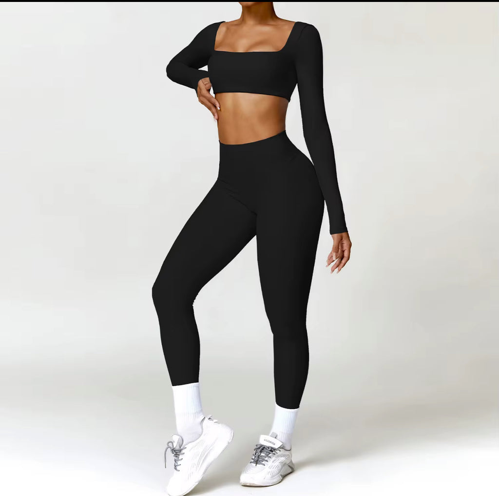 Women's Gym Apparel Square Neck
Crop Tops Workout Yoga Pants Leggings Dropshipping
Gym Fitness Sets Women 2025
