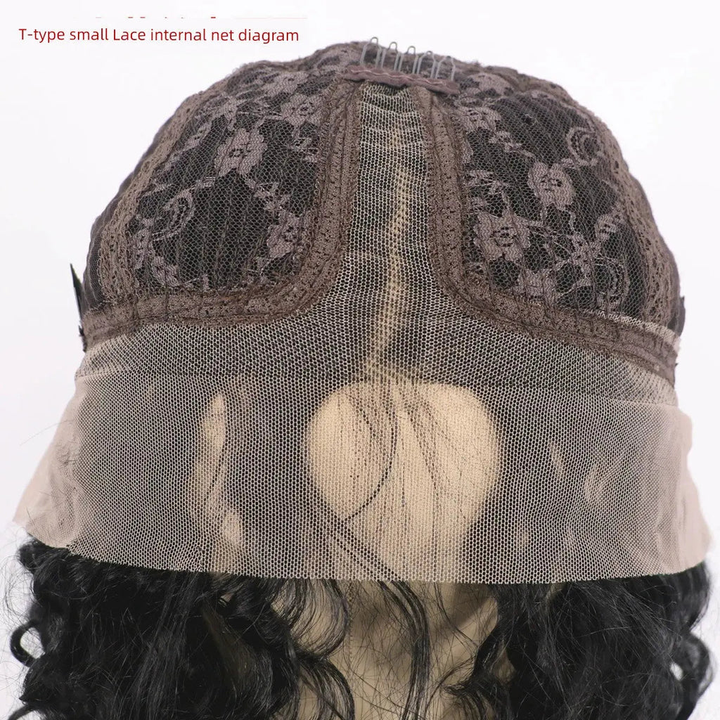 13x6 Lace Front Curly Bob Wig with Bangs | Black Cosplay Wig | Heat Resistant Synthetic Hair