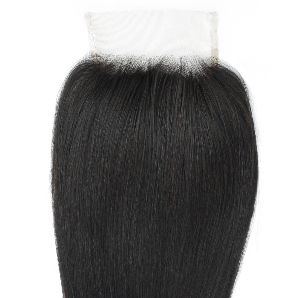 Yaki Straight 4x4 Transparent Lace Human Hair Closure