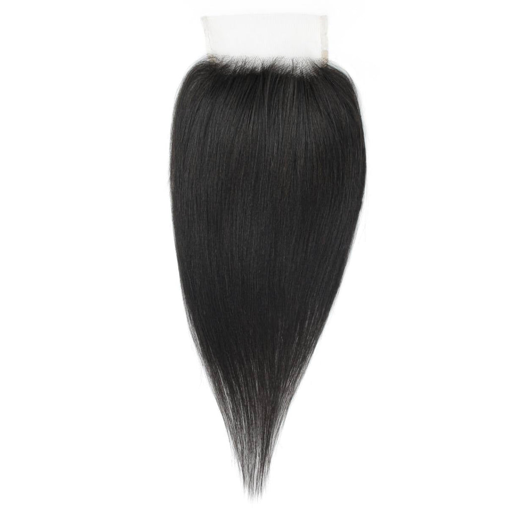 Yaki Straight 4x4 Transparent Lace Human Hair Closure