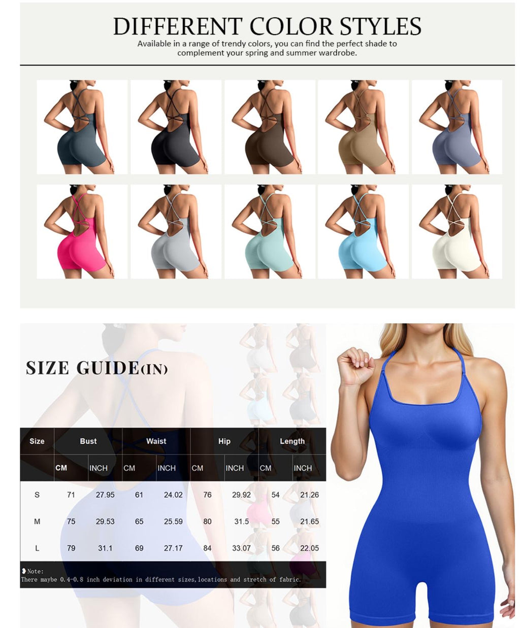 Solid Women Jumpsuit Skinny Short High Elasticity Nylon
Bodysuit Yoga Sports Workout
Gym One Piece