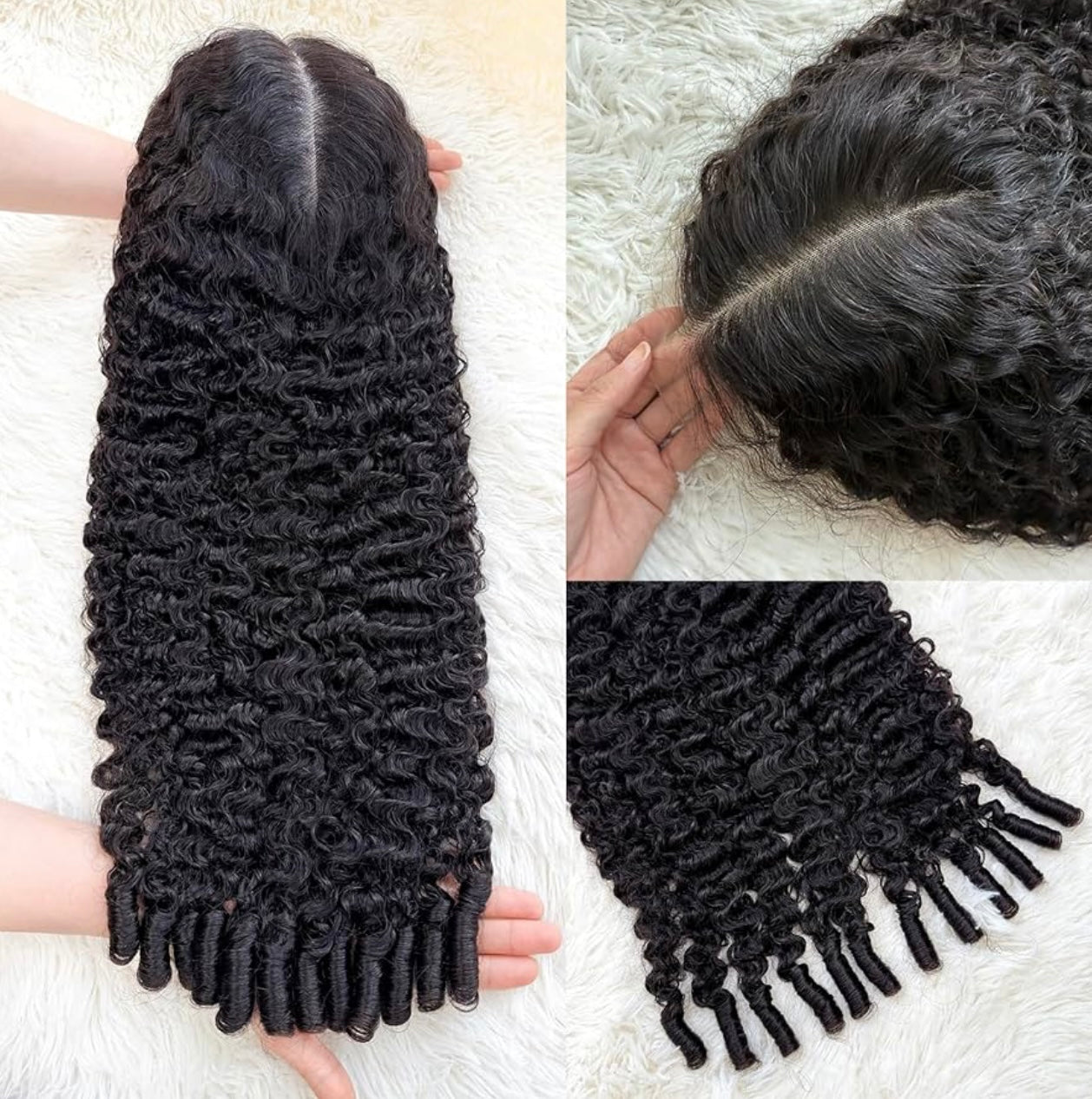 13x6 Full Lace Frontal Burmese Curly Wig – 180% Density, 100% Human Hair