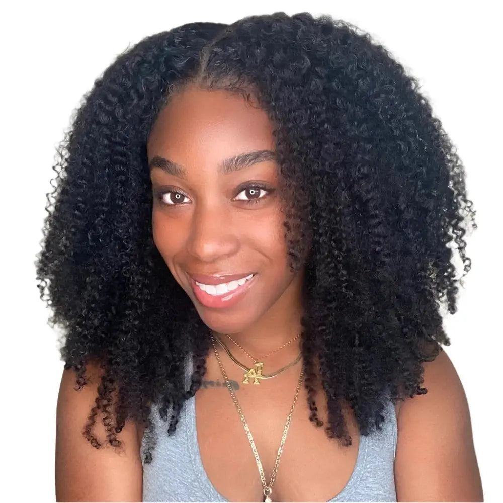 Mongolian | Kinky Curly | Human Hair | Lace Front | Lace Closure Wig