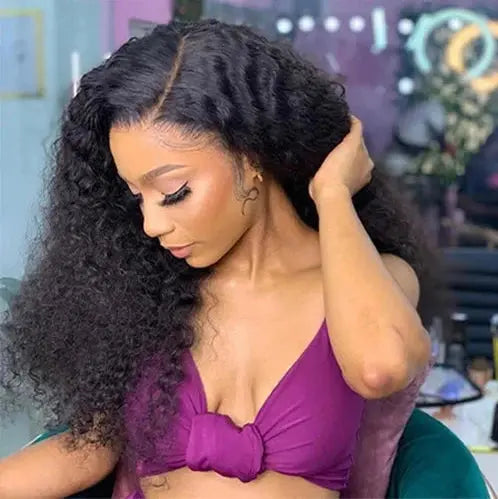 Mongolian | Kinky Curly | Human Hair | Lace Front | Lace Closure Wig