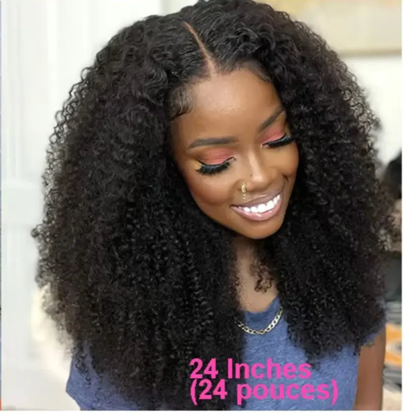 Mongolian | Kinky Curly | Human Hair | Lace Front | Lace Closure Wig