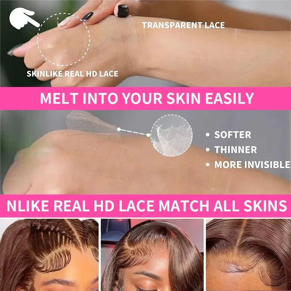 Pink Wig Body Wave 13x4 HD Lace Front Human Hair Wig