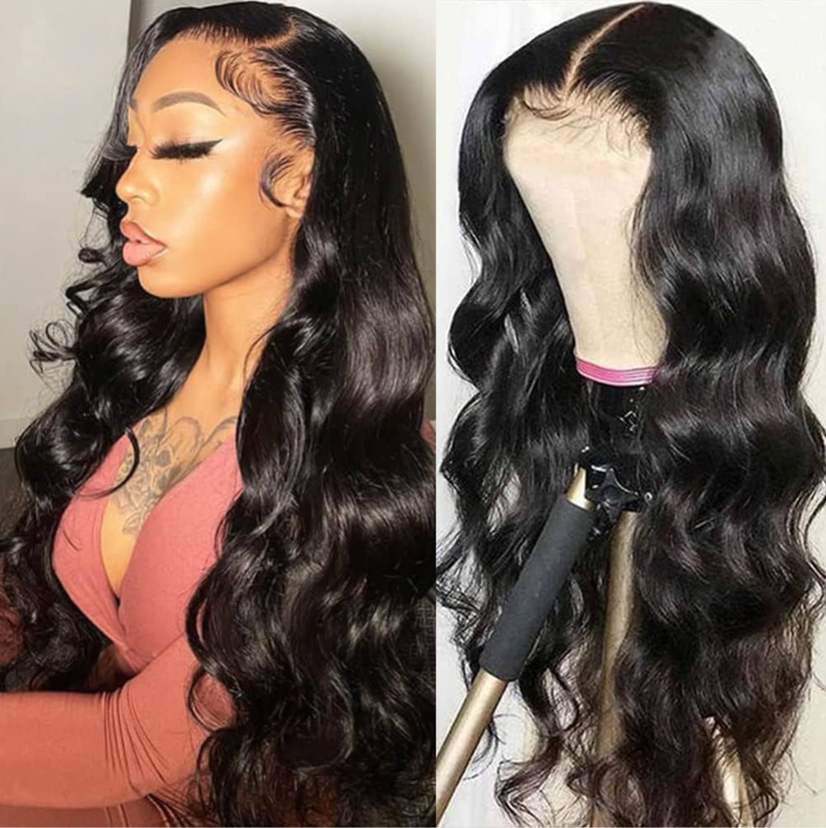 180% Density HD Lace Front Body Wave Wig | Pre-Plucked | Brazilian Remy Hair | Glueless