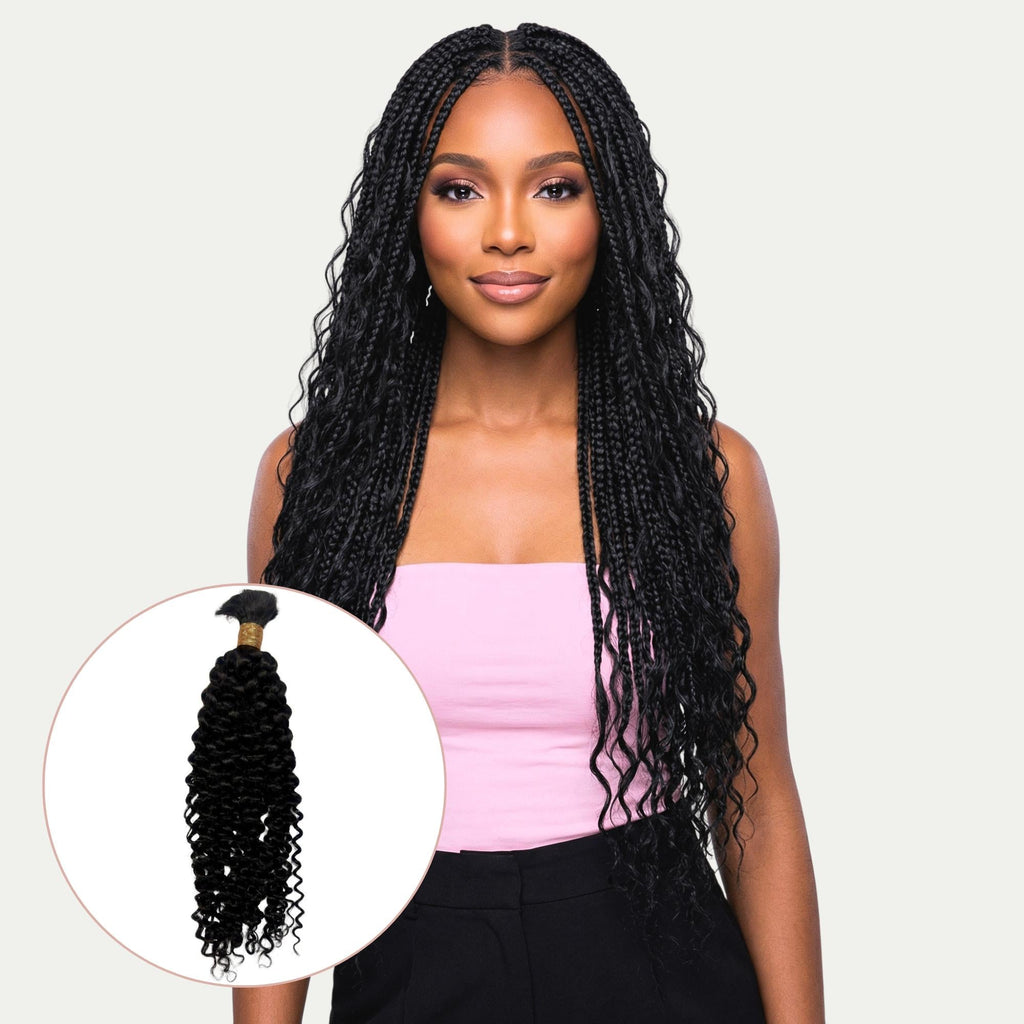 Water Wave Bulk 100% Human Braiding Hair