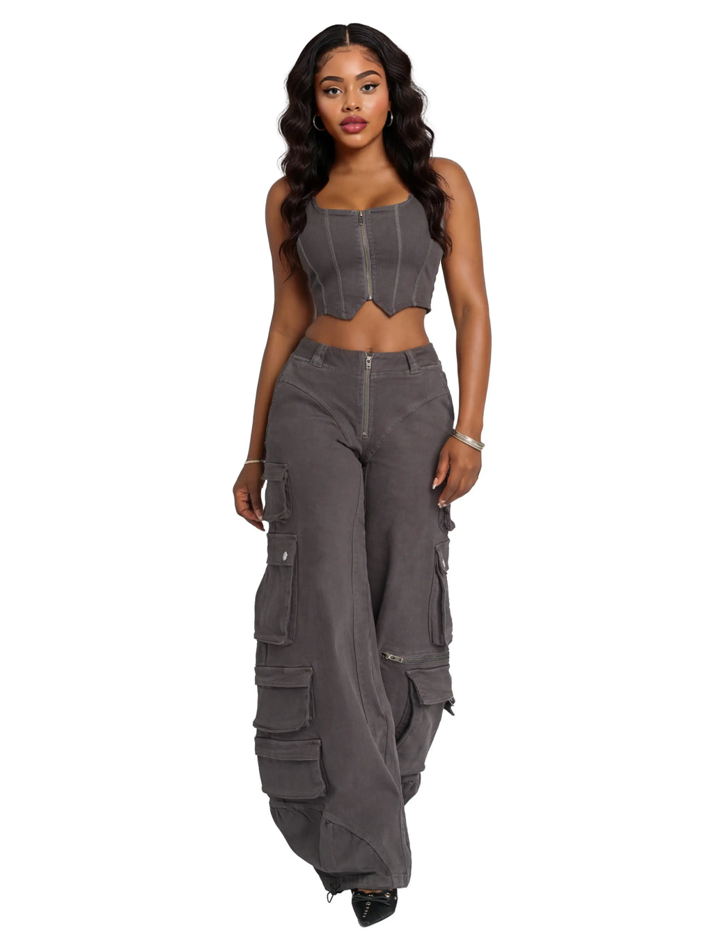 Low Rise Stretch Twill Cargo Pant